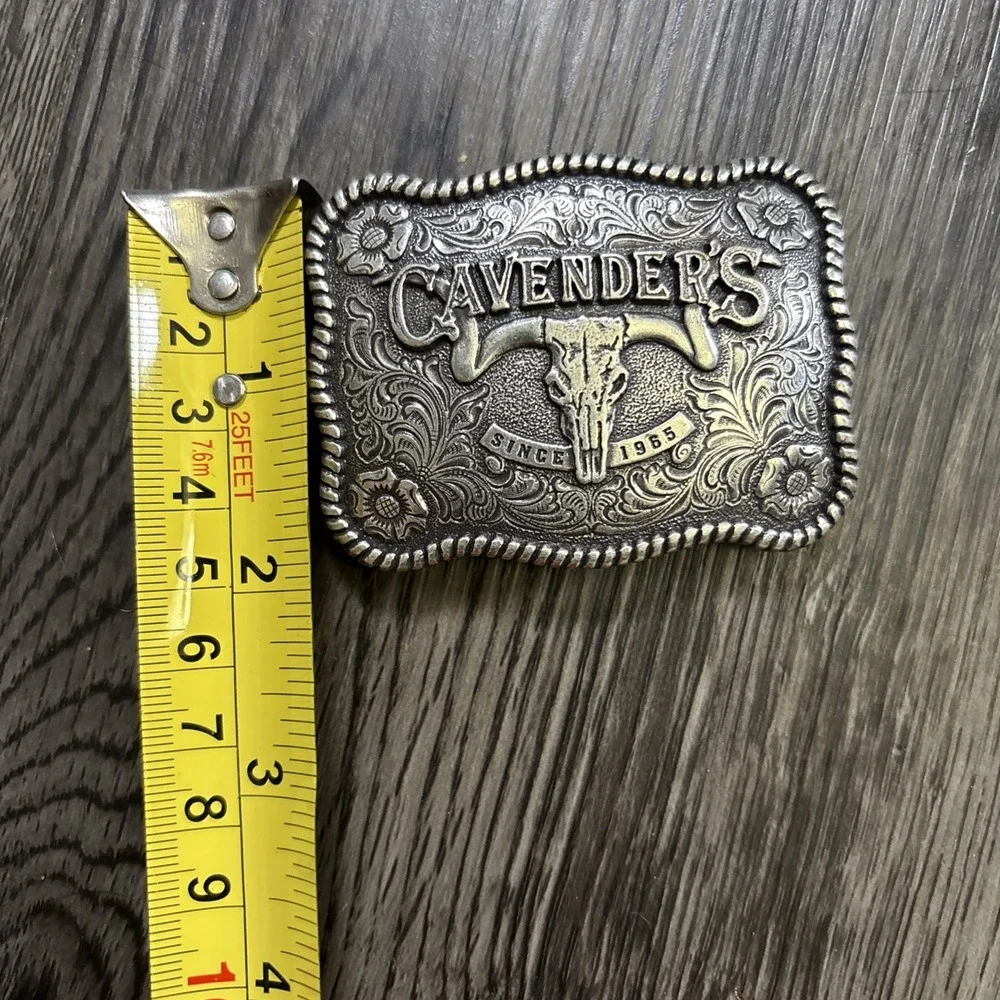 Vintage Collectible Cavender's Since 1965 Longhorn Wear It Live It Belt Buckle
